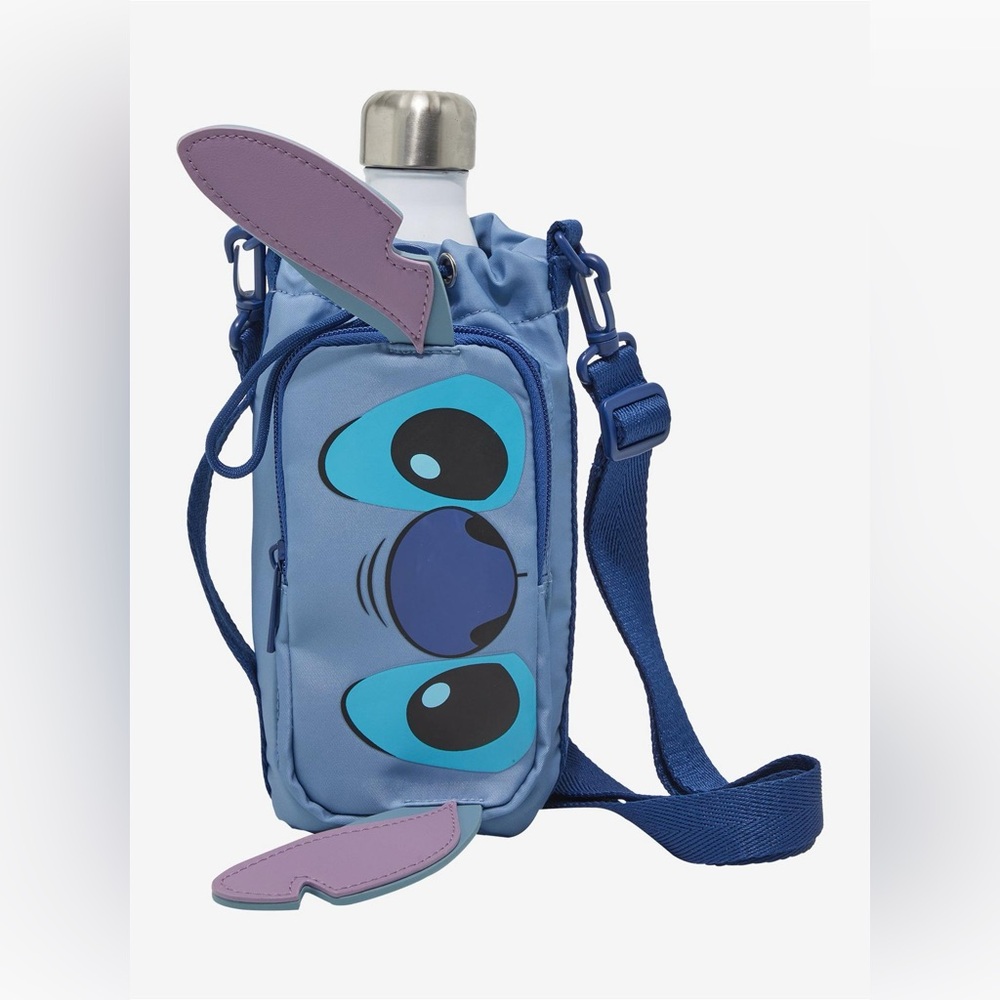 Disney Stitch Face Water Bottle Sling
